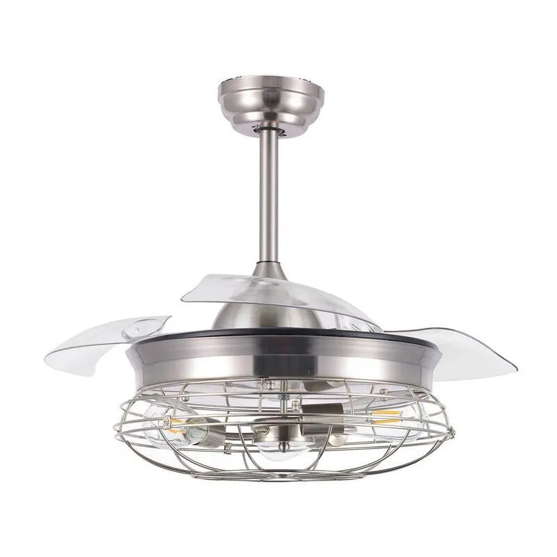 Ventilateur de plafond, 36 po, Télécommande incluse, Nickel brossé, 36 in