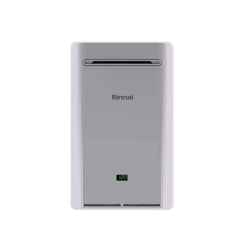 Rinnai, 8, 5 GPM, 180000 BTU, gaz naturel, haute efficacité Non condensé 8, 5 GPM résidentiel 180000 BTU gaz naturel extérieur chauffe-eau sans réservoir, 180,000 BTU