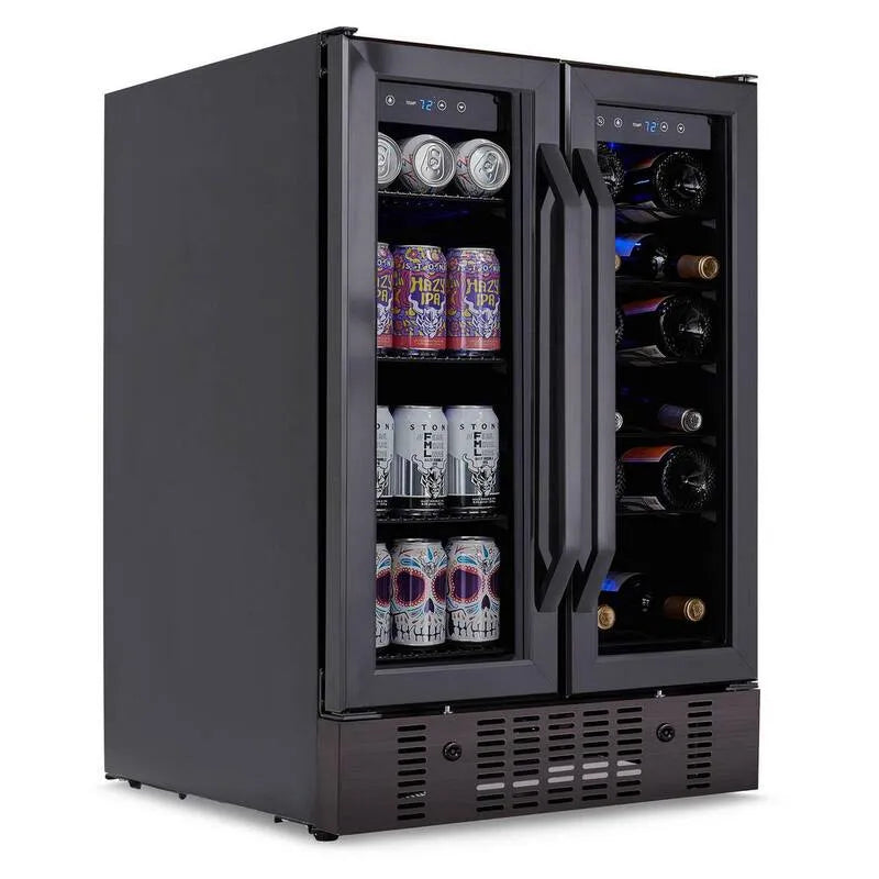 24 po, Acier inoxydable, Noir, Cuisine double-coffret, 24 in