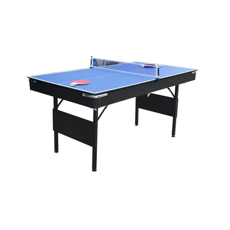 3-in-1 Table de jeu 3-en-1, 5, 5 pi, Table de billard, Jeux de table, Tennis de table de billard, Table multi-jeu, Bleu, 5.5 ft