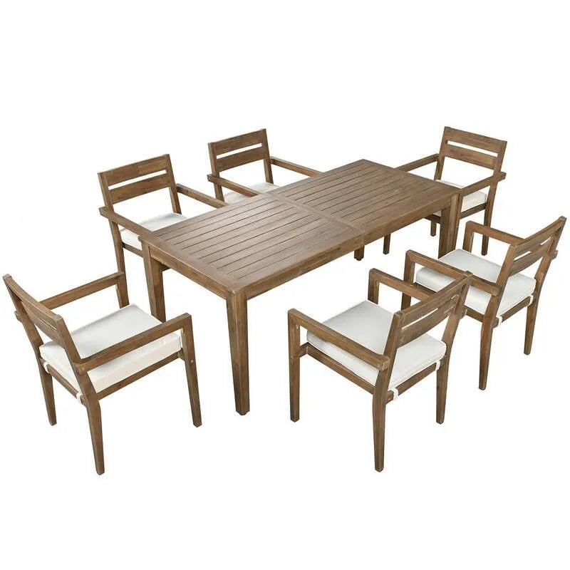Table à manger bois extérieur, patio, balcon ou jardin, Acacia