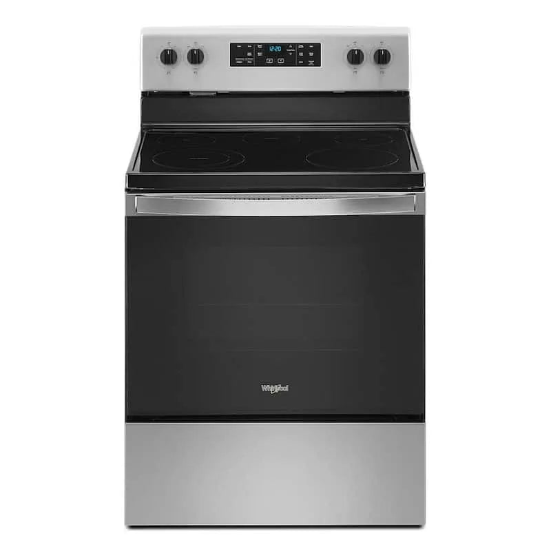 Gamme électrique Whirlpool, 30 po, 5, 3 pi, 5 brûleurs, acier inoxydable, 30 in, 5.3 cu. ft