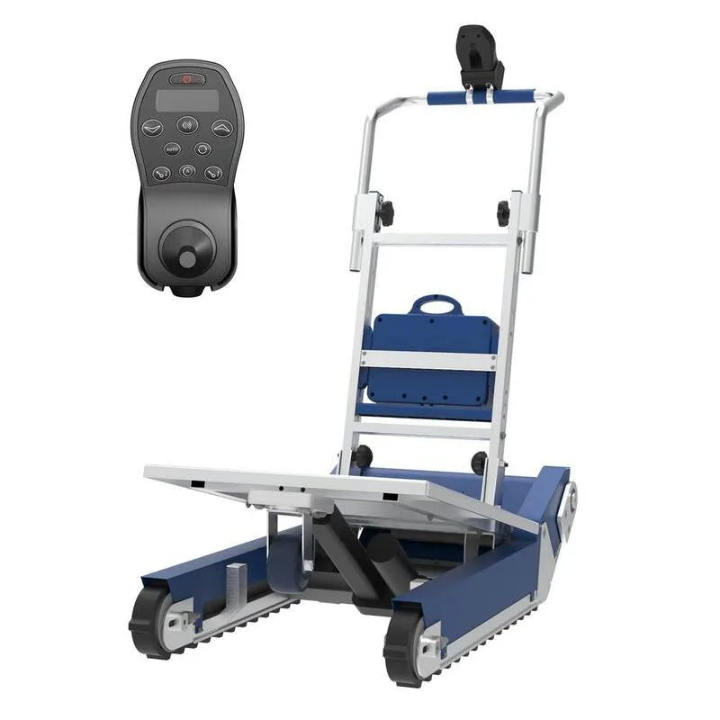 Chariot électrique pour l'escalade de l'escalier avec ramasse-glace antidérapante, capacité de charge pour la manutention des matériaux lourds