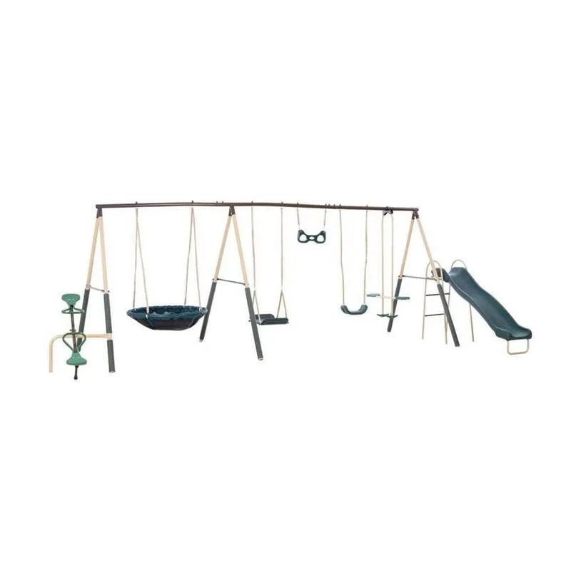 10-Child Capacité enfant Ensemble de balançoire pour enfants 10-enfant, extérieur, capacité Ensemble de balançoire pour enfants avec aire de jeux extérieure