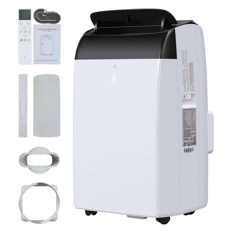 Climatiseur, conception compacte et portable, 10200 BTU, 14000 BTU, 750 pieds carrés, Blanc, 10,200 BTU, 14,000 BTU