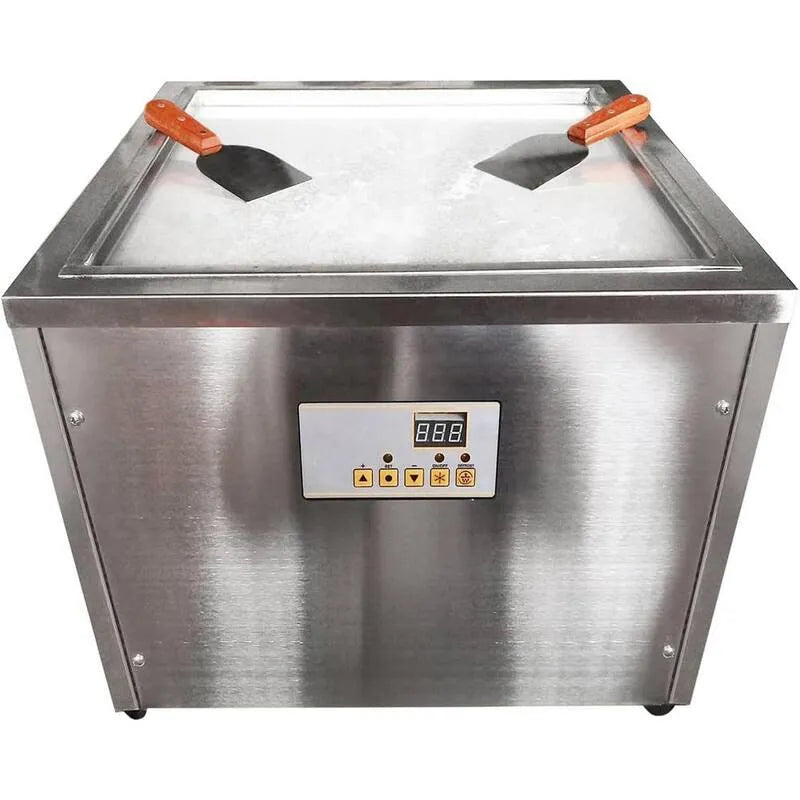 Watt Fried Machine à glace 800-Watt, 17, 3 po, 3 x 17, Zone de travail, Acier inoxydable, Argent, 17.3 x 17.3 in