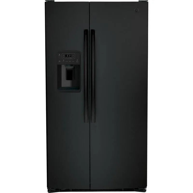 Réfrigérateur GE, 25. 3 pi, Profondeur standard, Noir, 25.3 cu. ft