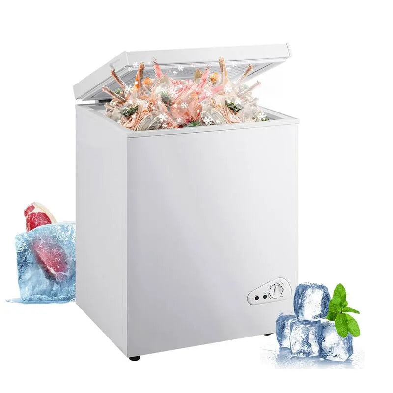 JEREMY CASS, 17. 71 po. W 2. 5 cu. ft. Congélateur manuel de coffre de dégivrage avec thermostat réglable en blanc-72q, congélateurs Mini, 17.71 in, 2.5 cu. ft