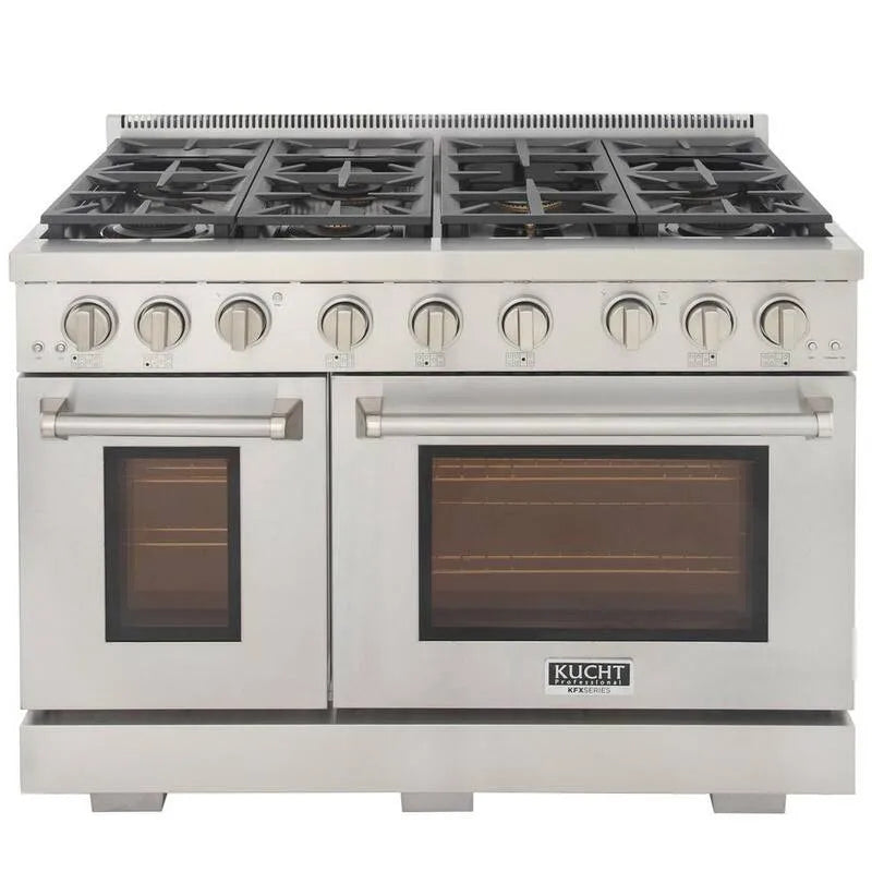 Gamme de gaz 25K, Acier inoxydable, Propane liquide, Cuisson convection, 48 po, 6, 7 pi3, 48 in, 6.7 cu. ft