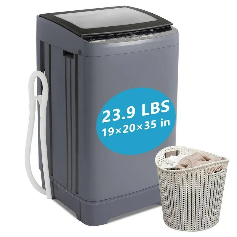 Pompe, 2, 1 pi, 10 programmes de lavage et 8 options de niveau d'eau en gris, 23, 9 lb, 2.1 cu.ft, 23.9 lbs