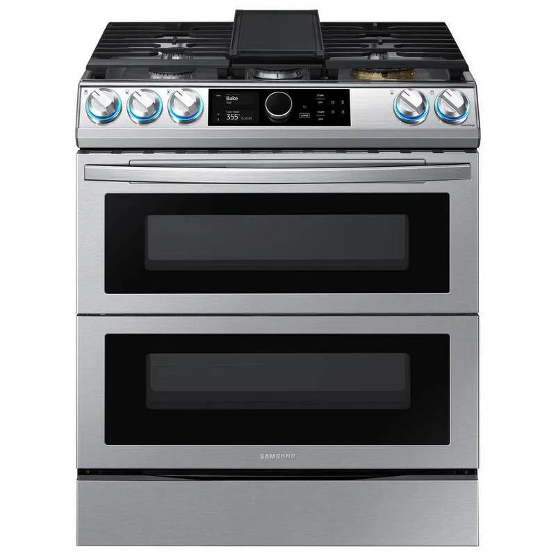 Samsung Flex Duo Slide-In double gamme de carburant, 30 po, 6, 3 pi, acier inoxydable, 30 in, 6.3 cu. ft