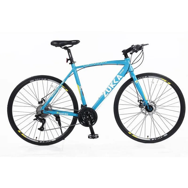 Vitesse hybride en aluminium léger 700C, 28 po, 27 vitesses, bleu, 28 in