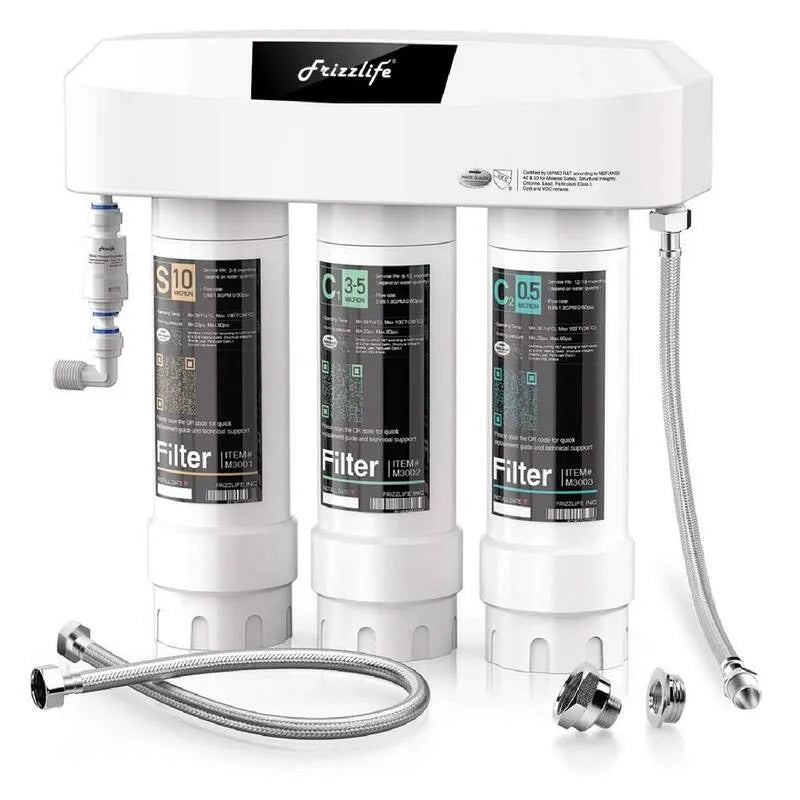 Système de filtration d'eau à évier et à évier Sink Filtration profonde NSF/ANSI 42 Conception de l'élément Twist et du verrouillage