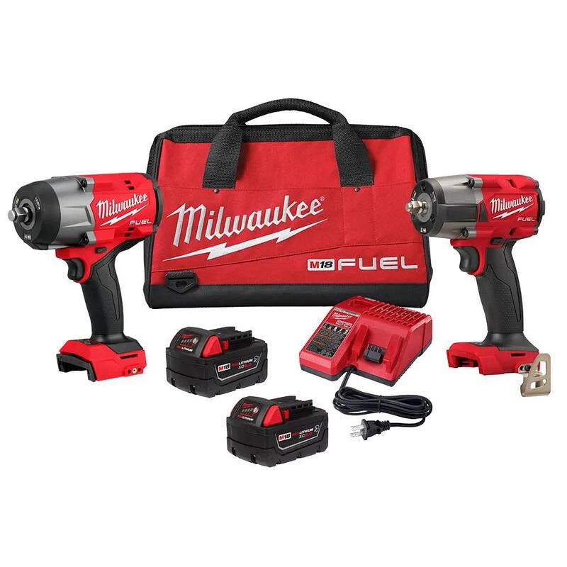 18-Volt Kit de Combo à Echec Milwaukee 18 Volt, 1/2 po, 8 po, sans fil, M18, sans pinceau, 2 in, 8 in