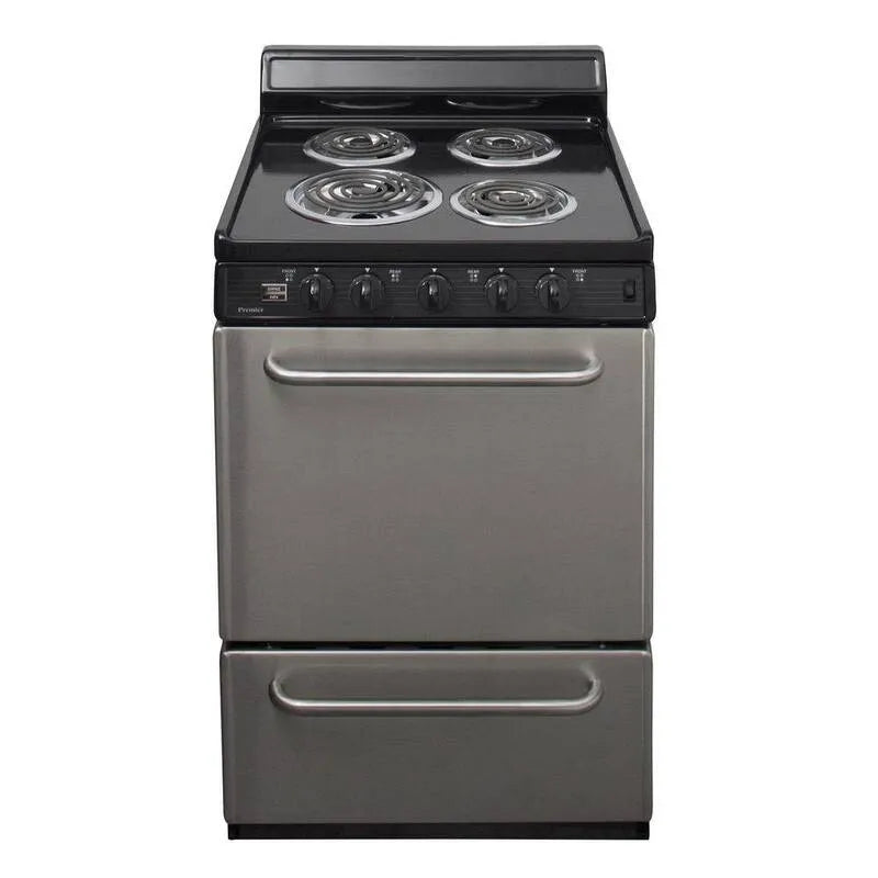 Gamme électrique, acier inoxydable, 24 po, 2, 97 pi cu., 24 in, 2.97 cu. ft