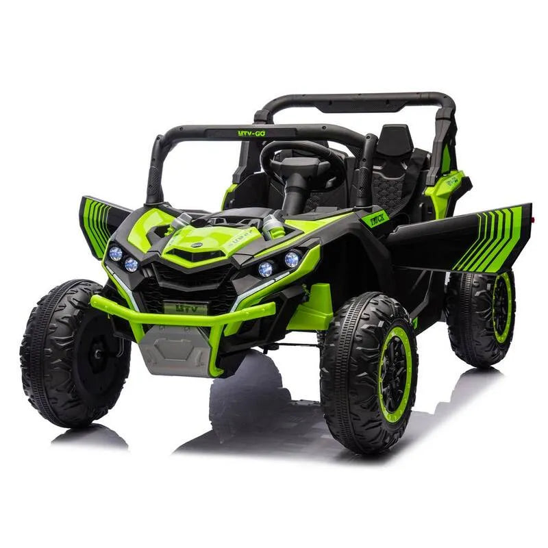 2-Seater, Télécommande, 24V, LED pour enfants 3plus, 24V Enfants Ride sur UTV avec Parents