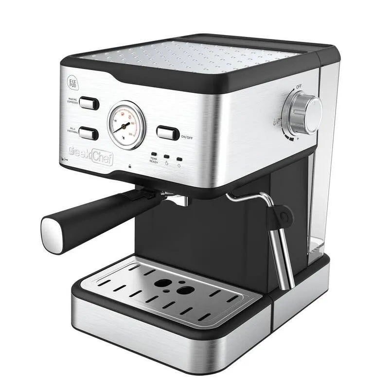 Machine à expresso 2-Cup, acier inoxydable, réservoir d'eau, lame vapeur de l'expresso, 20, Espresso