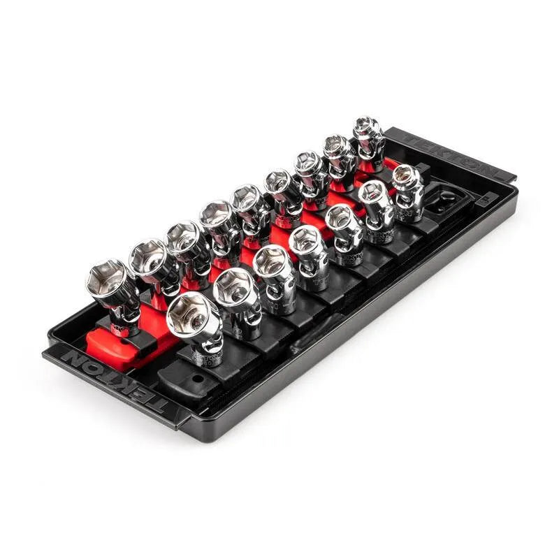 16 pièces Ensemble de prises de courant universelles 16 pièces, 1/4 po, 16 po, 14 mm, 4 in, 16 in