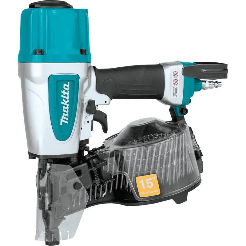 Makita Nailer, 2 po, 15° Siding Coil Nailer, Pneumatique 2-1/2 po., 2 in