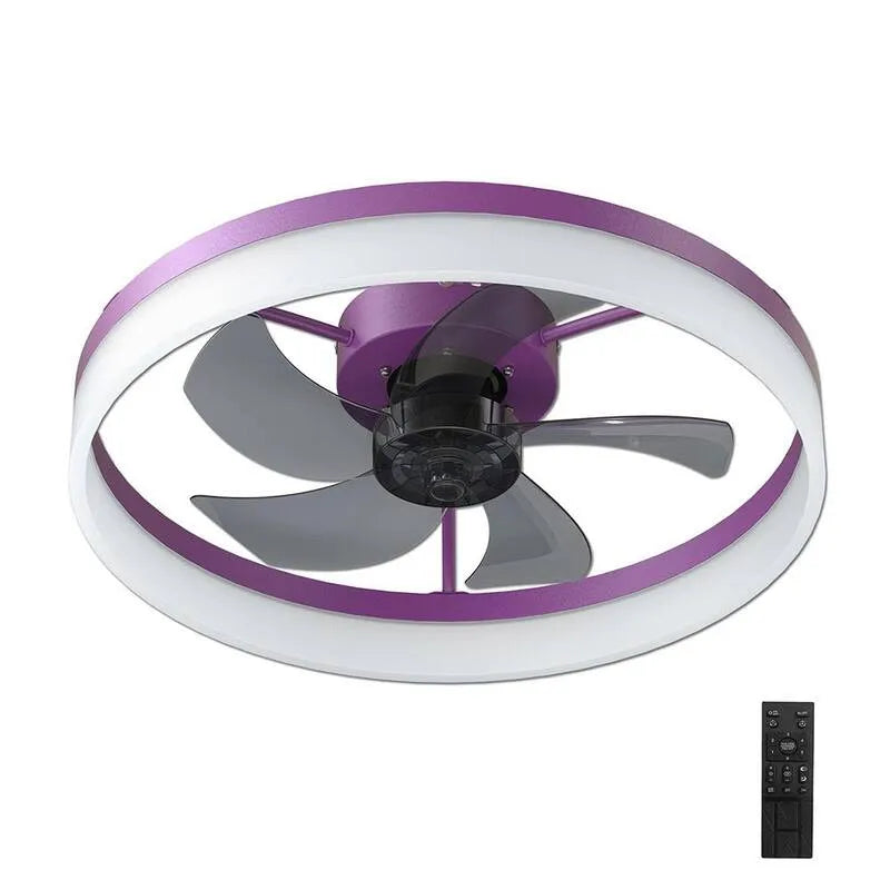 Ventilateur de plafond, 20 po, intérieur, avec diffusion d'air télécommandé, 20 in, Pourpre, Ventilateurs de plafond avec éclairage