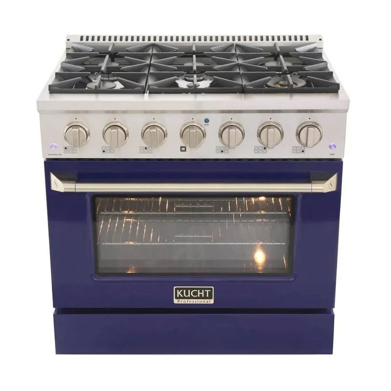LP Prête à la double gamme de carburant, 36 po, 5, 2 pi, Convection Cuisine, Bleu, 36 in, 5.2 cu. ft