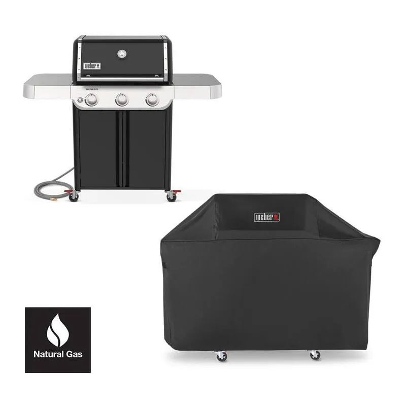 Weber E-315 Grille à gaz naturel brûleur, 3-Burner, Noir, Barbecues de gaz naturel