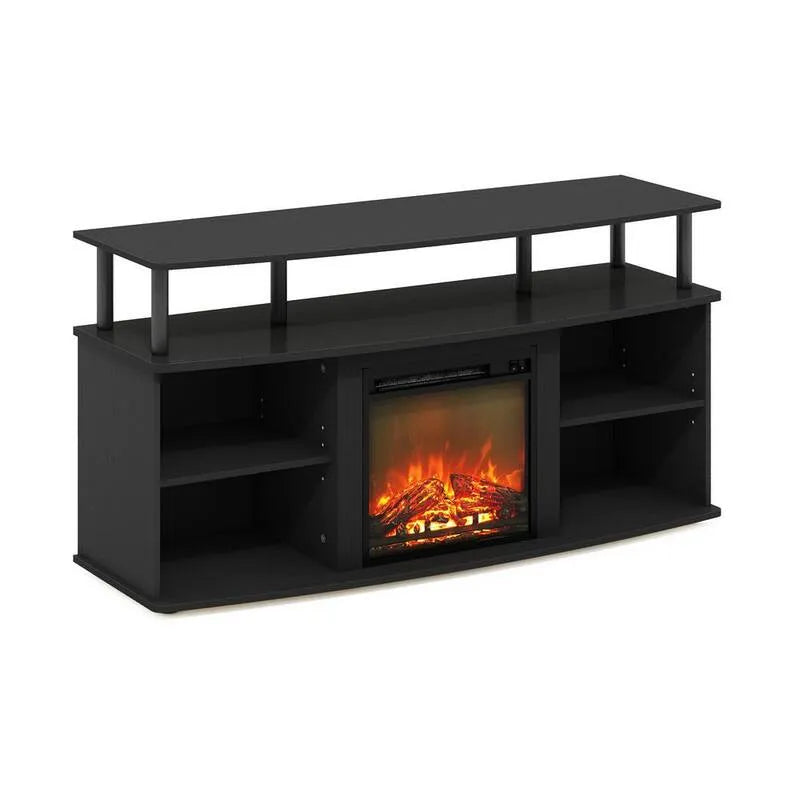 Wood Smart Electric Cheminée TV Stand, 47. 24 po, Jensen 47. 24 po, Noir, 47.24 in, Américaino/Noir, Plaques TV