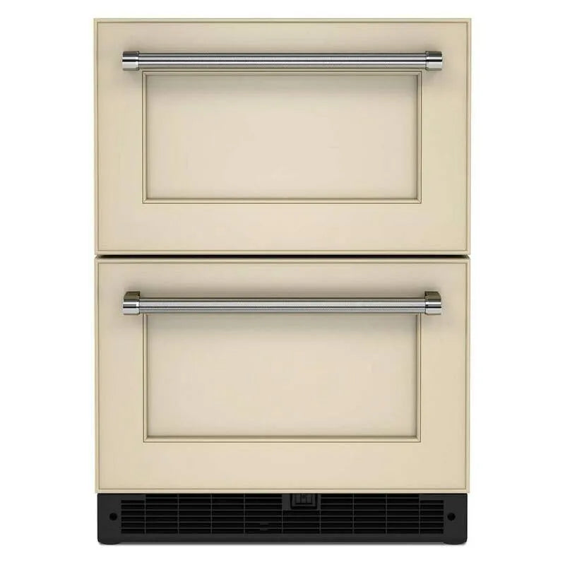 KitchenAid Réfrigérateur à double tiroir en panneau prêt à monter 24 po 4. 44 pi Cu., 24 in, 4.44 cu. ft