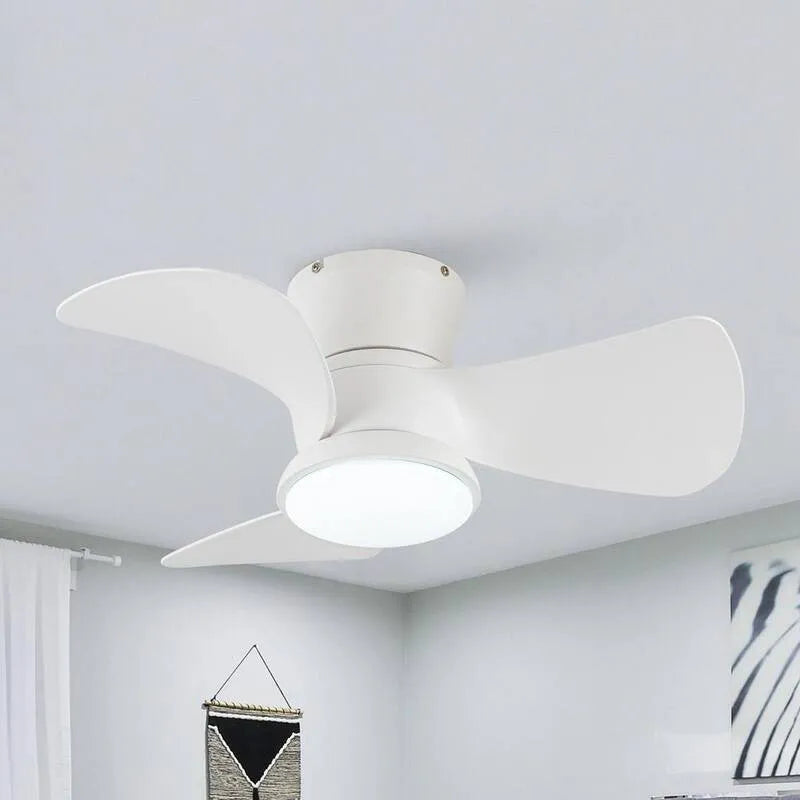 Ventilateur de plafond, 31 po, DC Motor et télécommande, Mont Flush, Intérieur, Blanc, 31 in