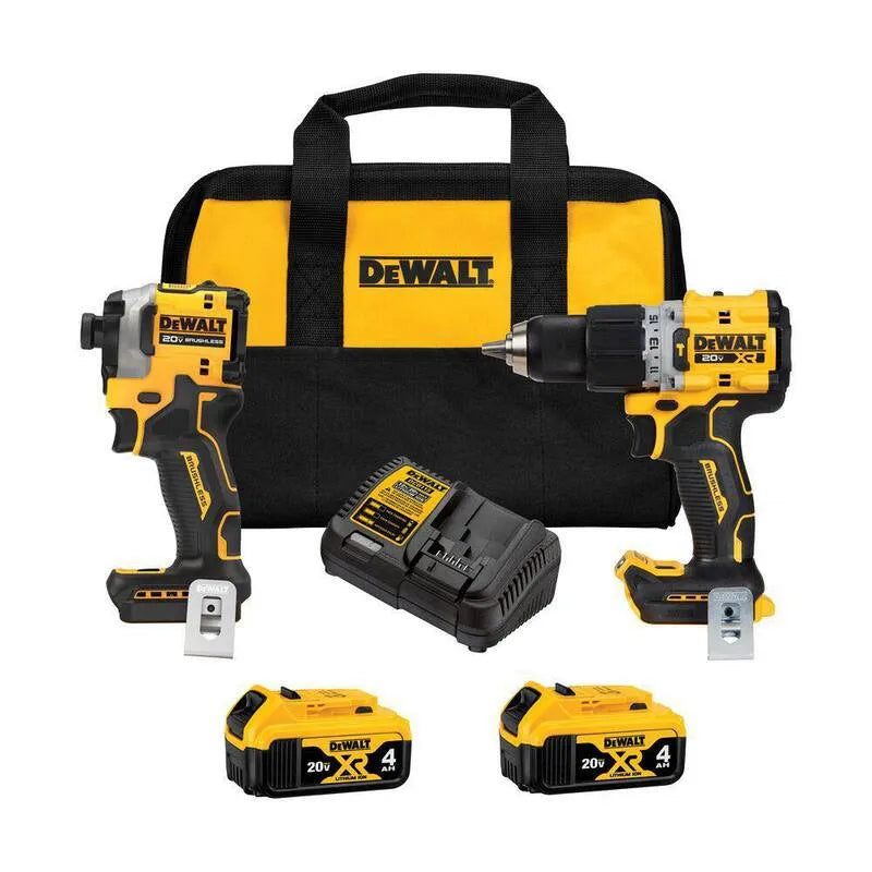 Kit de combo sans fil DEWALT 4. 0Ah, 20V, conception sans fil, batteries 4. 0Ah, chargeur, 4.0Ah