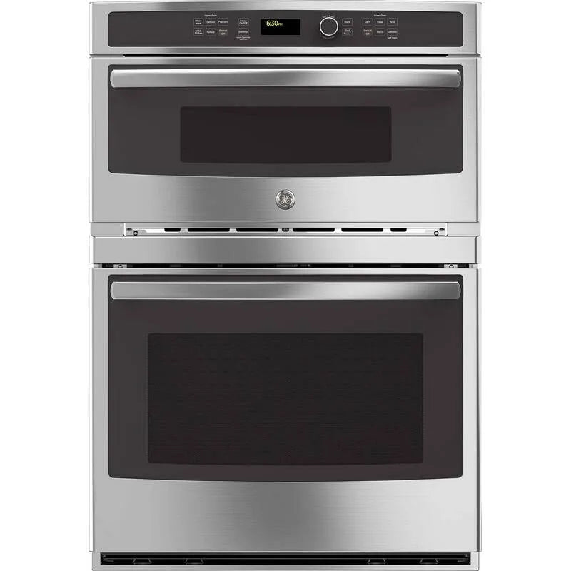 GE, 30, Acier inoxydable, 30 po. Four mural électrique double, Micro-ondes intégrées, 30 in