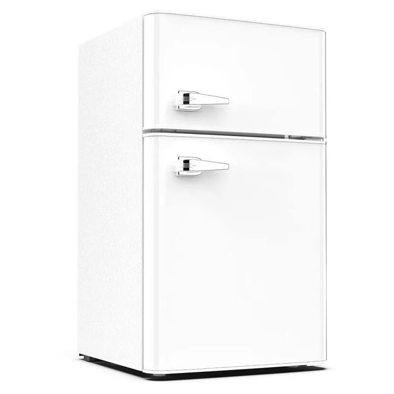 2-Door Réfrigérateur 2 portes, 19, 69 po, 3, 2 pi, conception compacte et portable, Blanc, 19.69 in, 3.2 cu. ft