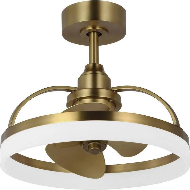 Ventilateur de plafond 3-Blade, 19. 56 po, Collection Shear 19. 56 po, Intérieur, Extérieur, Bronze, Or, 19.56 in