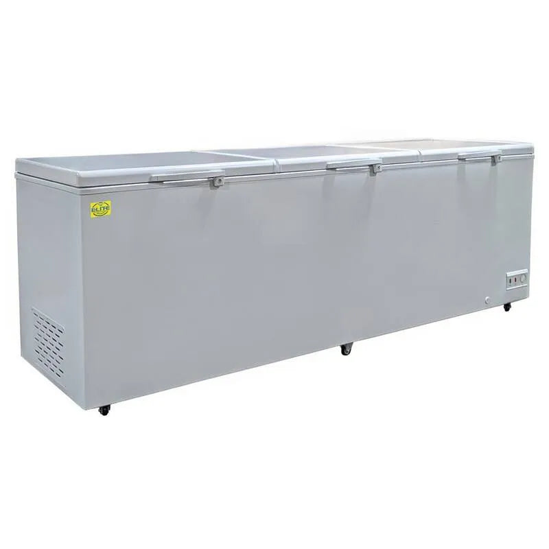 Congélateur de poitrine commerciale DB1220, 105. 5 po, 42, 05 pi, Design commercial, Défrost manuel, Blanc, 105.5 in, 42.05 cu. ft