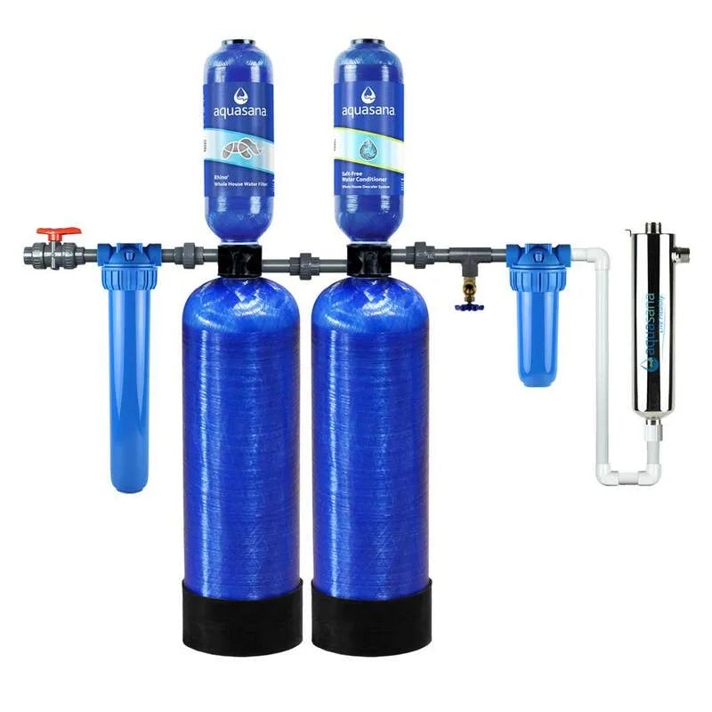 Filtre à eau à la maison, filtration au carbone et au KDF avec purificateur UV