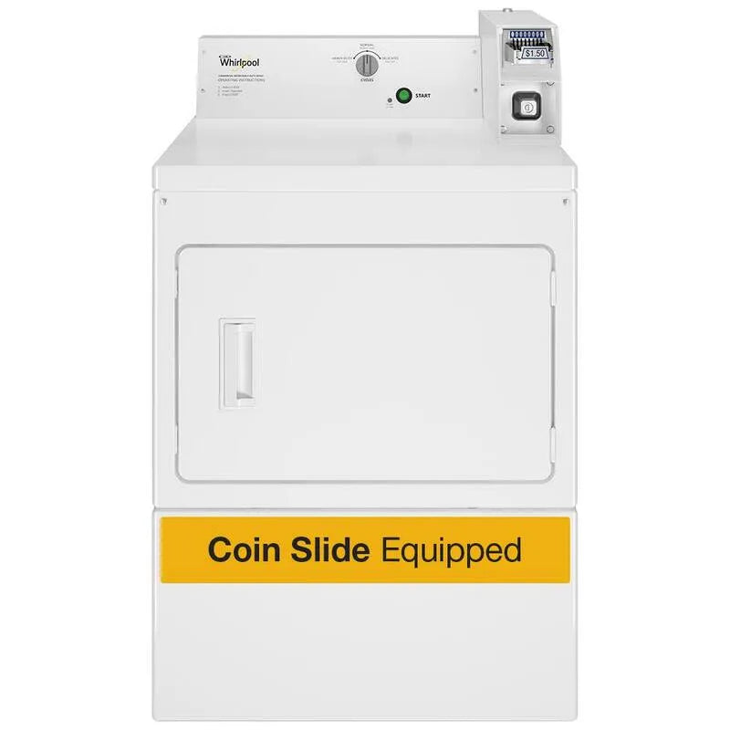 Whirlpool 120-Volt Blanc Gaz commercial Séchoir à gaz ventilé, 7, 4 pi, conception commerciale-classe, 7.4 cu. ft