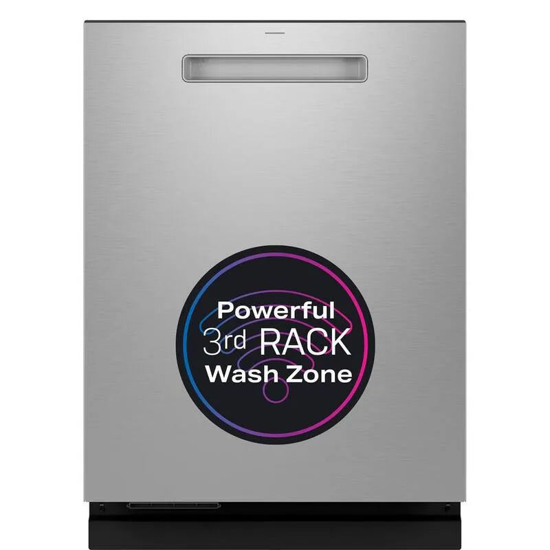GE, Profilé 24 po. LavaGE à plat intégré dans le haut de contrôle en inoxydable résistant à l'empreinte digitale avec tube inoxydable, UltraFresh, 42 dBA, Empreinte digitale résistante à l'inox, 24 in