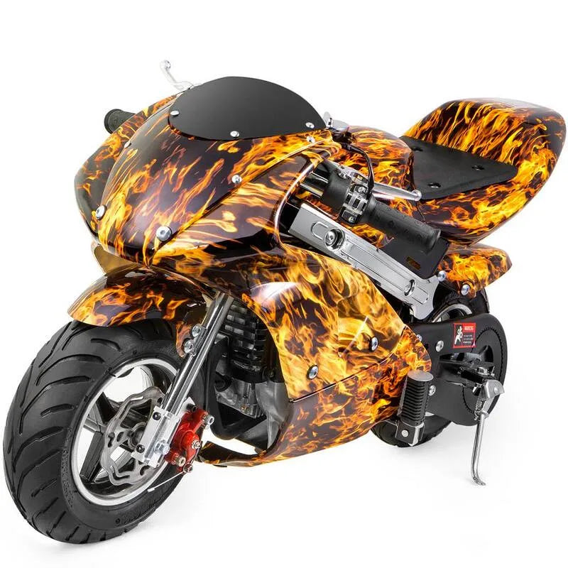 Flame 11 po, jaune, enfants Adolescents Vélo de poche mini à gaz, 11 in