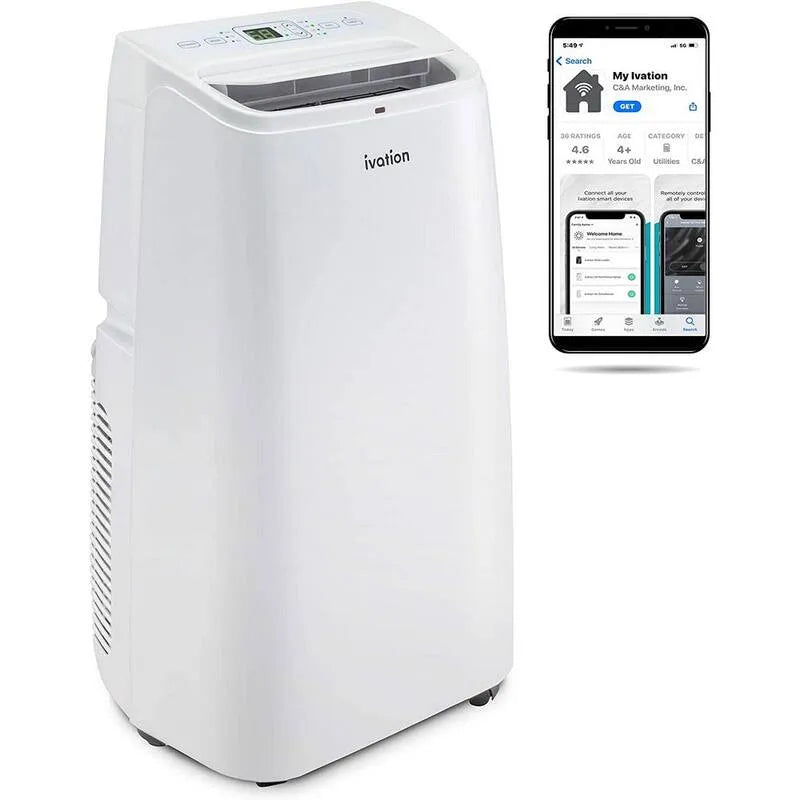 Climatiseur BTU Portable, conception compacte et portable, Wi-Fi, 450 pi. Ft