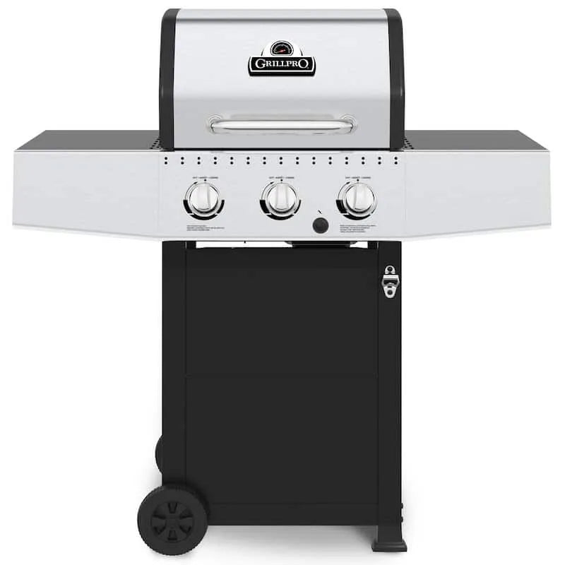 Grille à gaz de propane de combustion 3-Burner, acier inoxydable, propane liquide, Barbecues de Propane