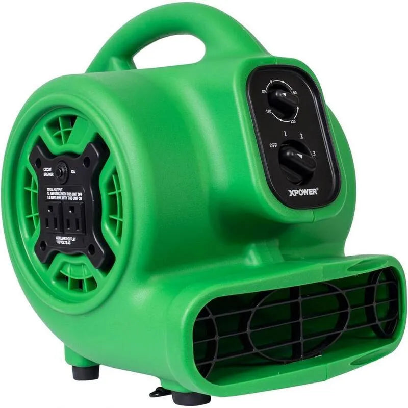 Séchoir à tapis, 10 po, 3 vitesses, Souris ventilateur de plancher, 10 po. 3 vitesses Air Mover centrifuge, vert, 10 in