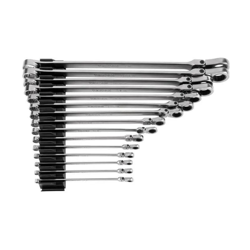 15 pièces Boîte à cliquet pointé End Wrench Set 12-Point, 1 po, 15 pièces, long, 15 pièces 1/4-1 po., 1 in