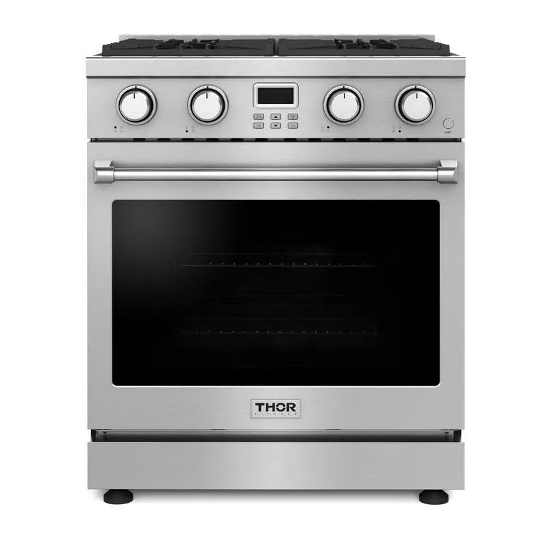 Gamme de gaz 4-Burners, 30 po, Acier inoxydable, Cuisine Convection, Série A, 30 in