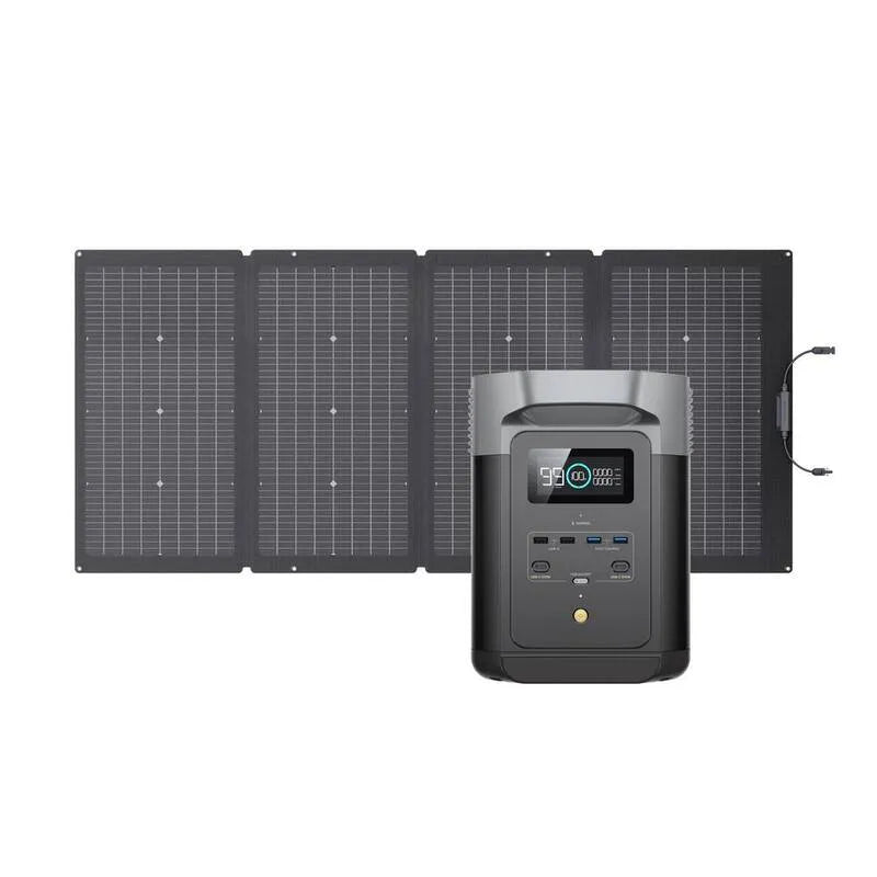 Output/2700W Générateur, 1800W, 2700W, 220W, 1800W Sortie/2700W Générateur solaire de pointe 2 Générateur de batterie de démarrage à bouton poussoir avec panneau solaire de 220W