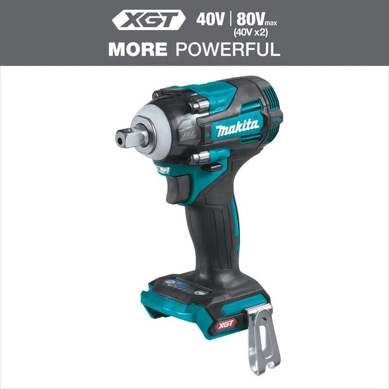 Makita 4-vitesses, 40V, 1/2 po, sans fil, outil seulement, clé d'impact avec enclume de détente, sans brosse, 2 in