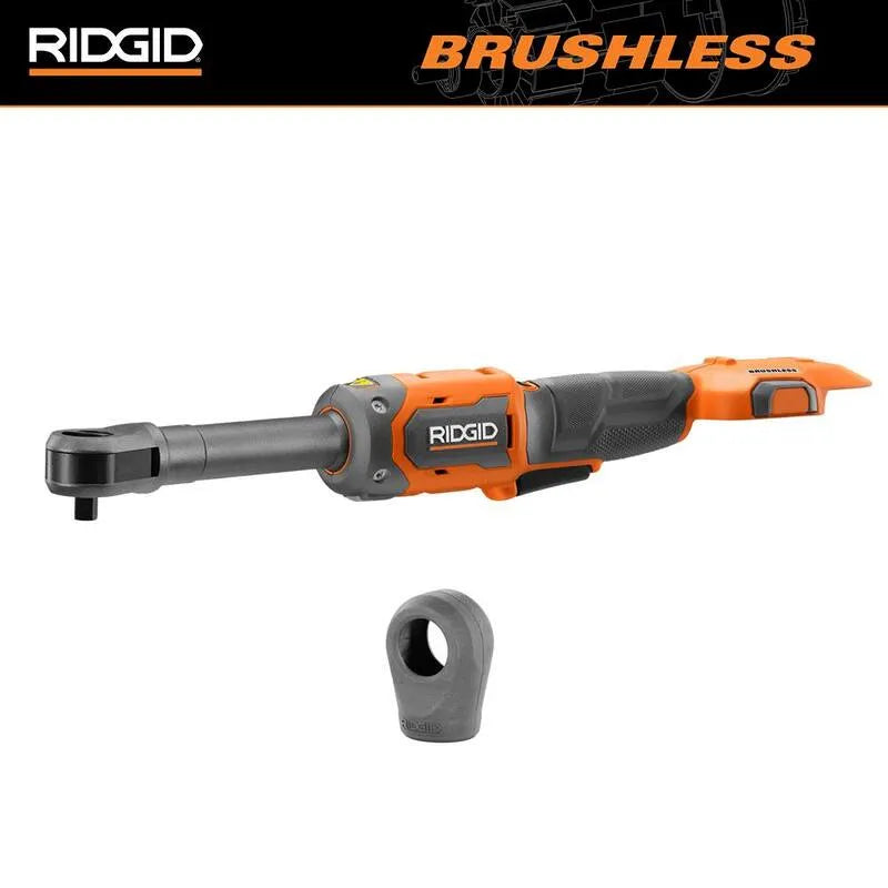 RIDGID, 18V, 3/8 po, Outil seulement, avec boot de protection, Ratchet de portée étendue, sans fil, sans brosse, 8 in