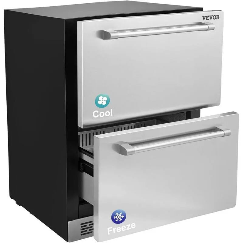 2-Drawer Réfrigérateur, 24 po, 4, 87 pi, Réfrigérateur à 2 tiroirs, profondeur intégrée et à comptoir 4, 87 pi., 24 in, 4.87 cu.ft