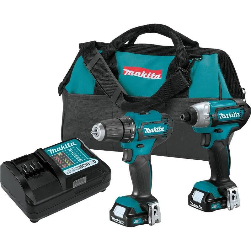 2 pièces Perceuse sans fil Makita 2 pièces, 12V, conception sans fil, 1, 5 Ah, 1.5 Ah