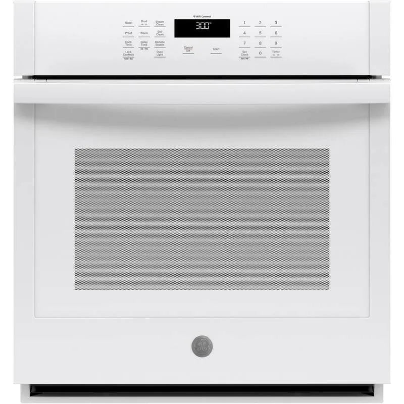 GE Smart four à mur électrique simple, 27 po, auto-nettoyaGE, blanc, 27 in