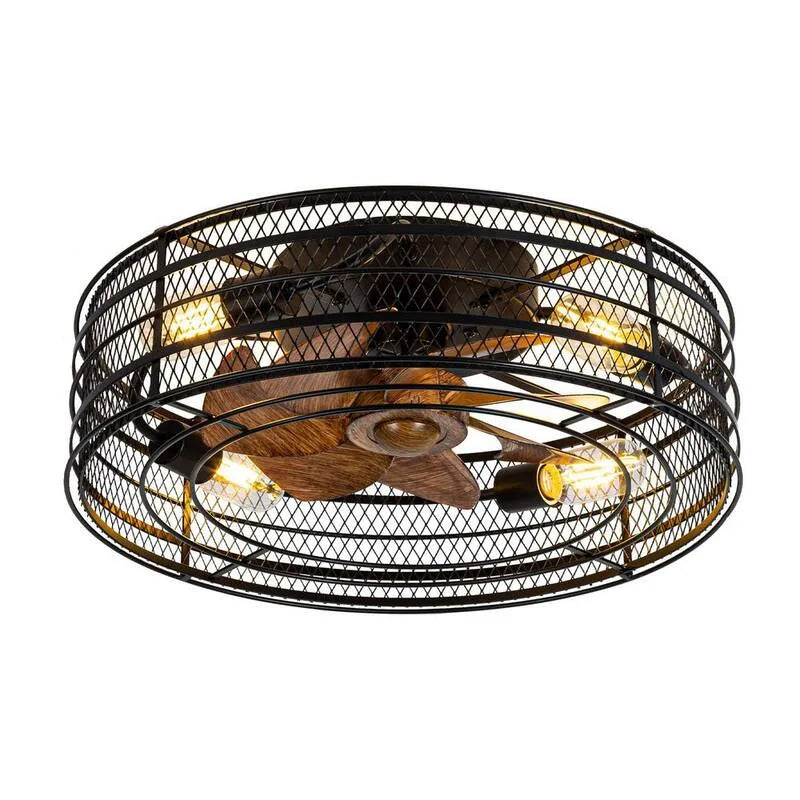 Ventilateur de plafond, 19 po, Télécommande, Intérieur, Noir, Télécommande Air Circulation, 19 in
